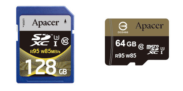 Apacer Debuts UHS-I U3 Ultra High Speed Memory Card Series