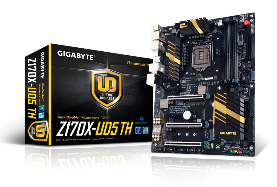 GIGABYTE Unveils Z170X-UD5 TH: World’s First Intel Thunderbolt 3 Certified Board