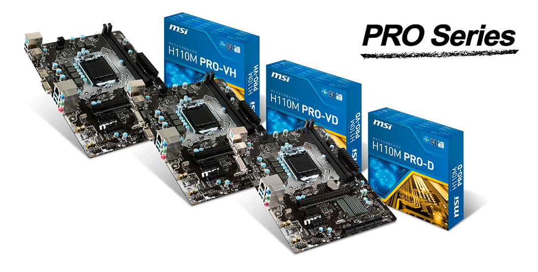 MSI Reveals H110 PRO Series Motherboards