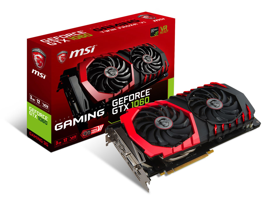 MSI Announces GeForce GTX 1060 3GB Models