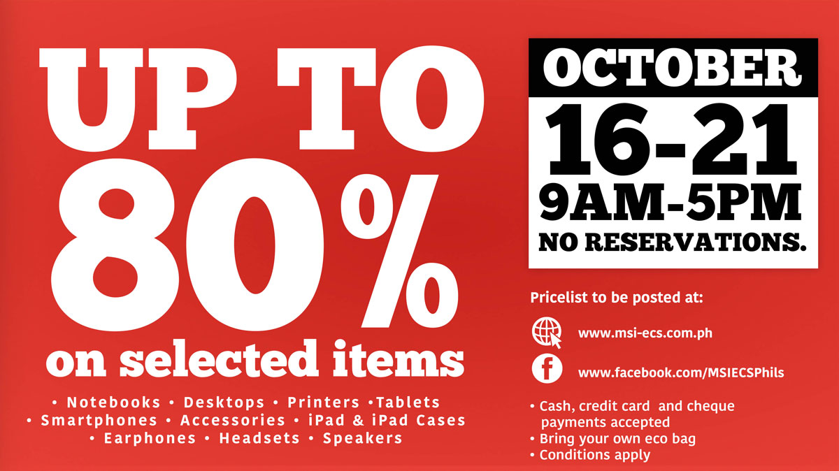 Get Ready For The MSI-ECS Warehouse Sale of 2016 Get Ready For The MSI-ECS Warehouse Sale of 2016