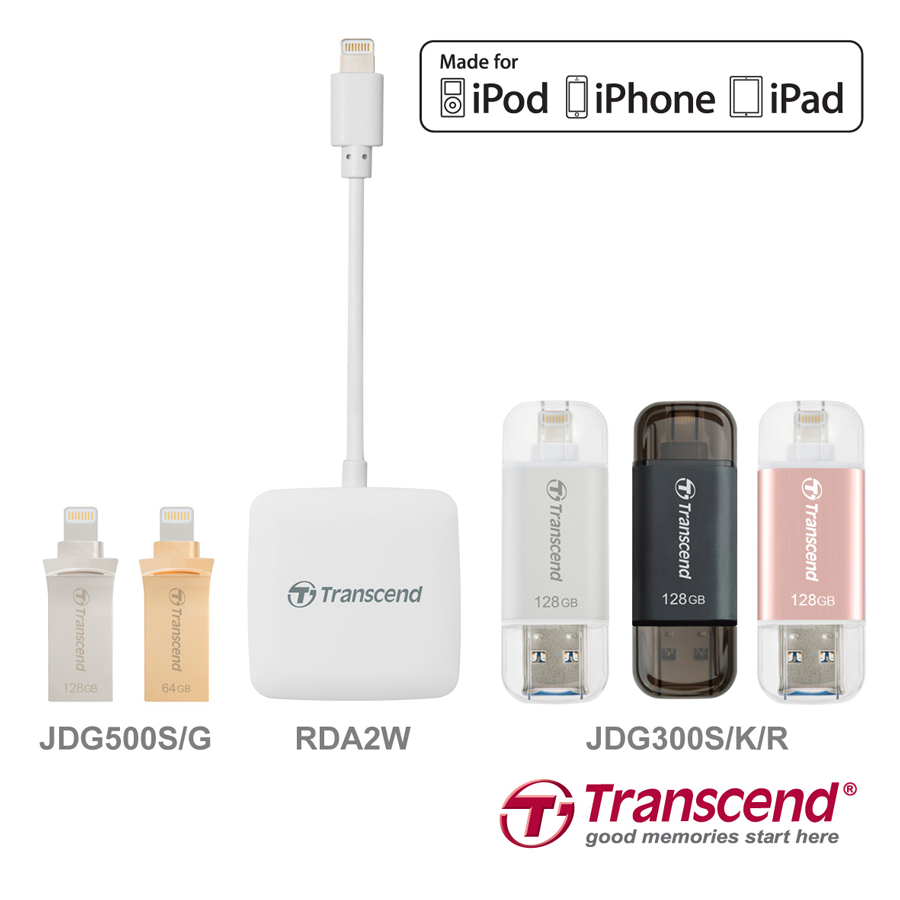 Transcend Launches Complete Lightning Line-up for Latest iOS Devices