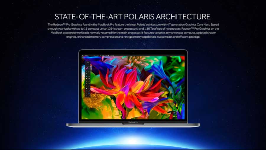 Latest Apple MacBook Pro Has AMD Radeon Pro 400 Graphics Inside