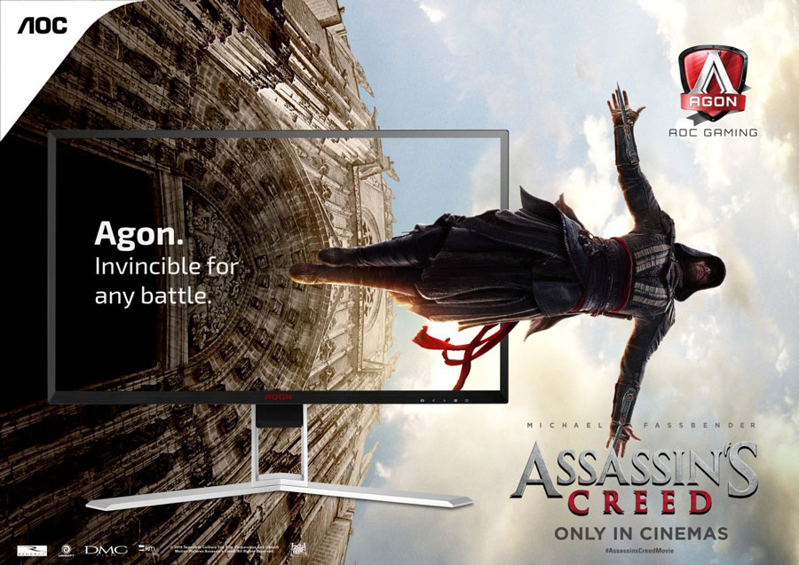 AOC Partners Up With Assassins Creed Movie Promotion