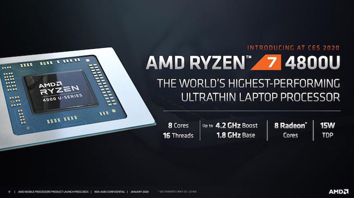 AMD Announces Ryzen 4000 Series Mobile with Radeon Graphics
