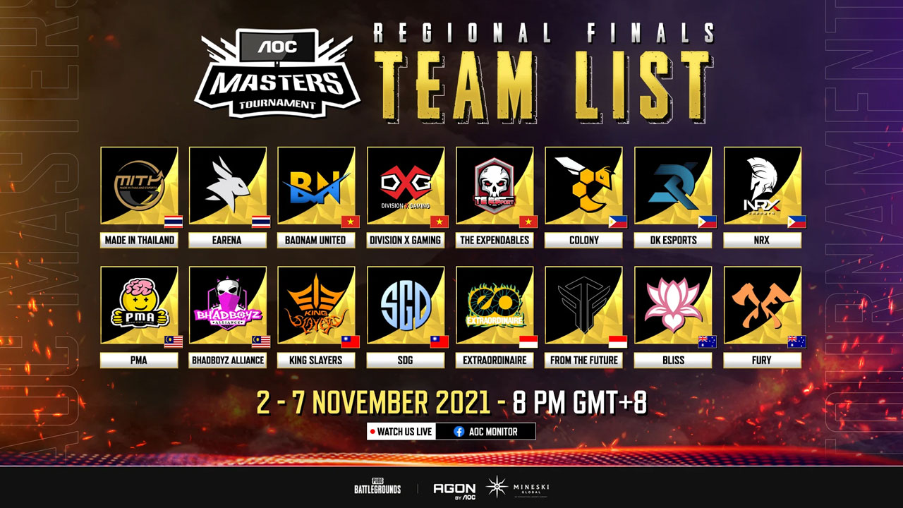 AOC Masters 2021 Enters Regional Finals Stage