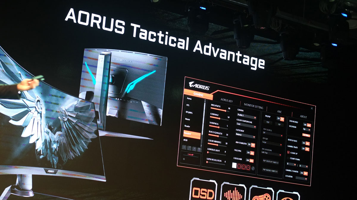 AORUS CV27F Tactical Monitor Computex (2)