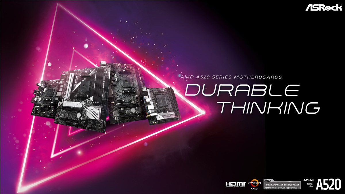 ASRock Launches AMD A520 Motherboards