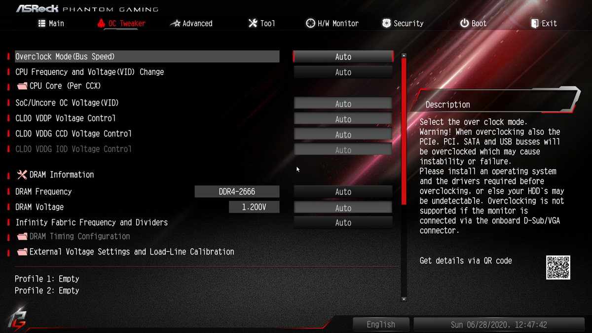ASRock B550 PG Velocita BIOS UEFI 2