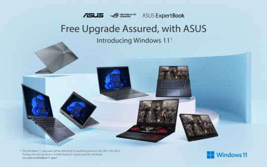 ASUS Laptops Now Shipping with Windows 11 Inside