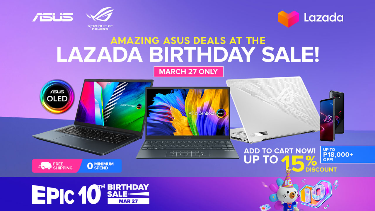 As much as 15% Off on ASUS ROG Products at Lazada’s 2022 Birthday