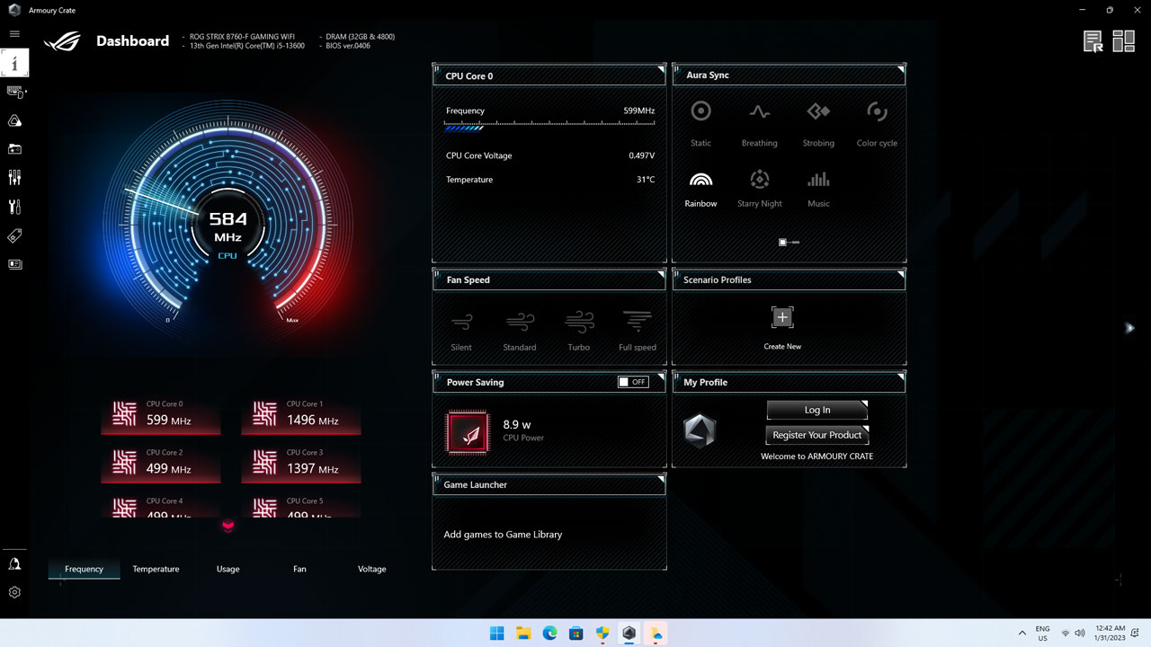 ASUS ROG Strix B760F Gaming WI Fi Software 2