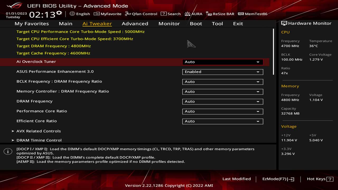 ASUS ROG Strix B760F Gaming WI Fi UEFI BIOS 2