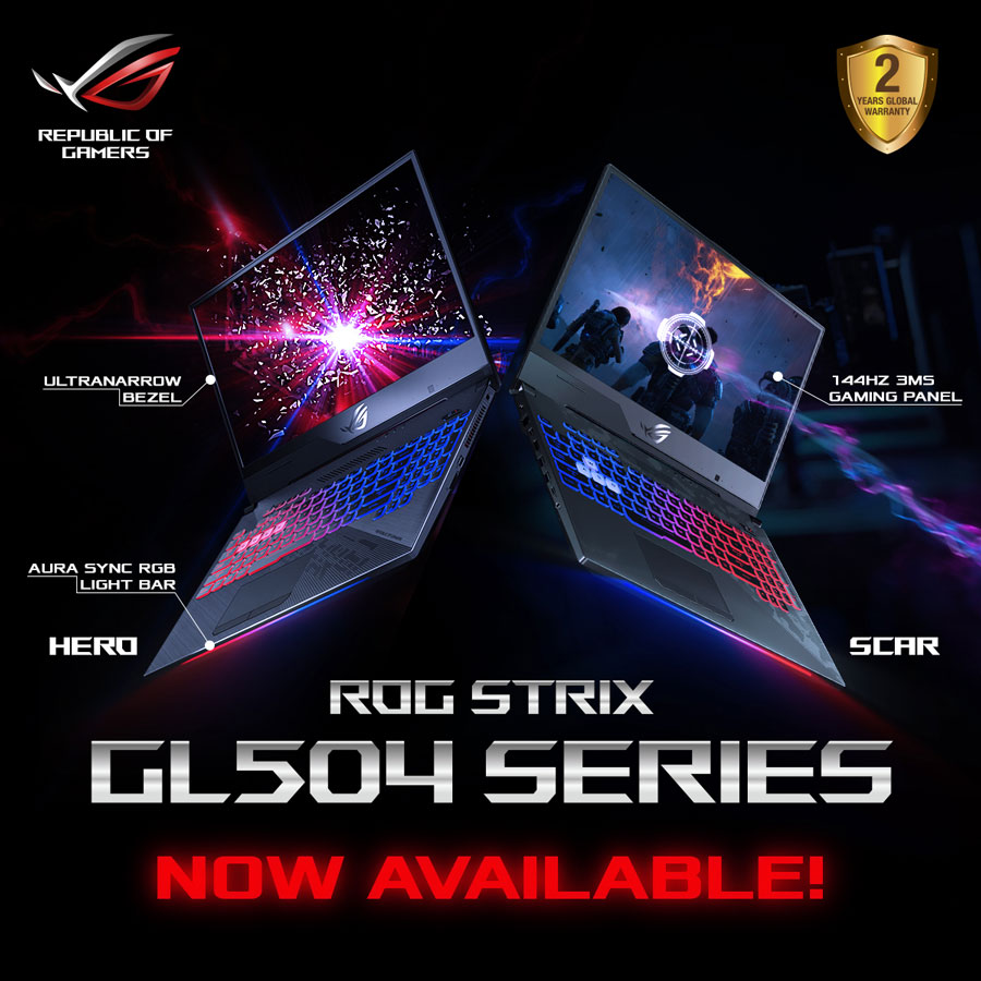ASUS ROG Rolls out Strix GL504 SCAR II and Hero II
