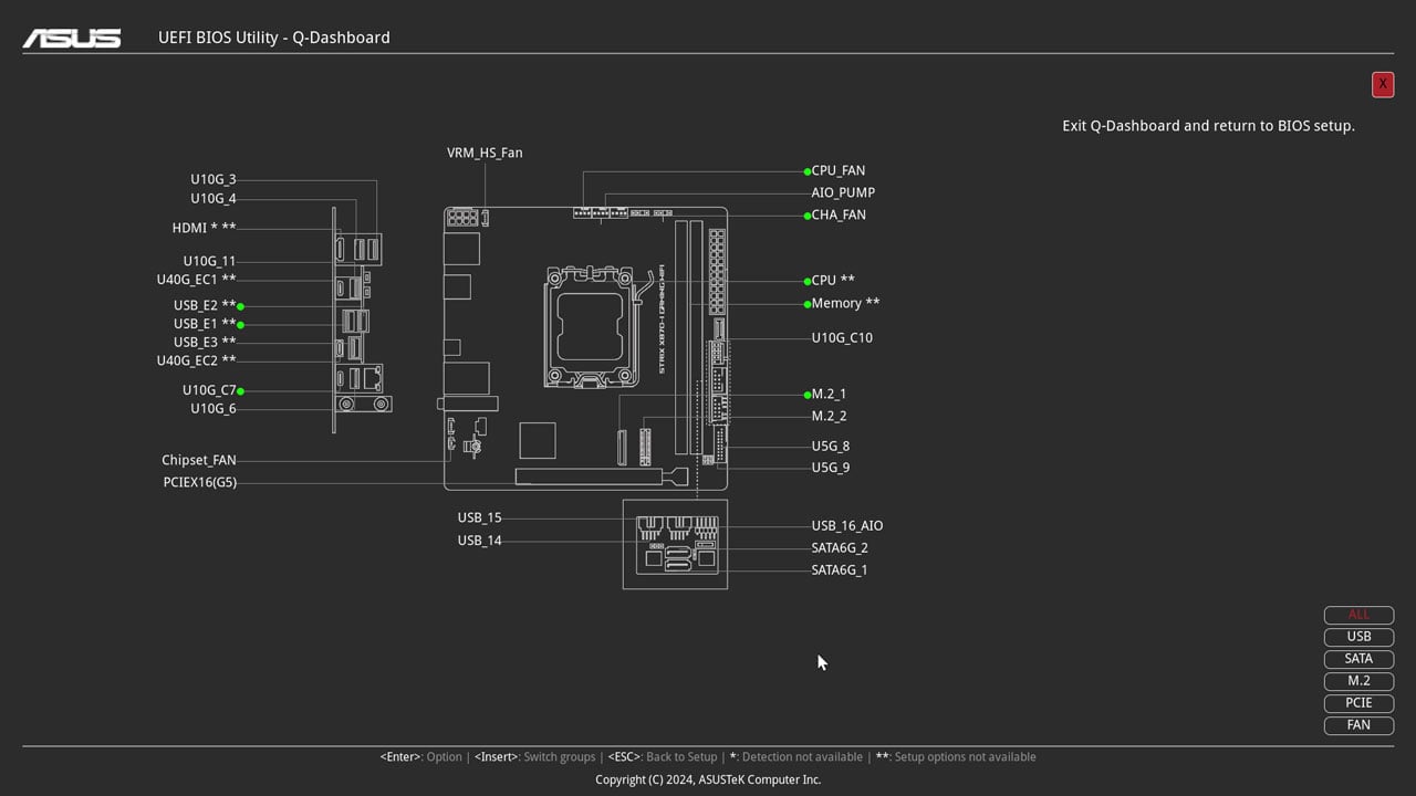 ASUS ROG Strix X870 I Gaming WiFi UEFI 1