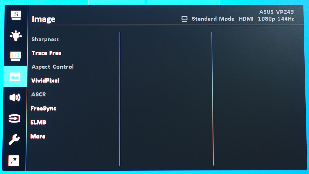 ASUS VP249QGR OSD 3