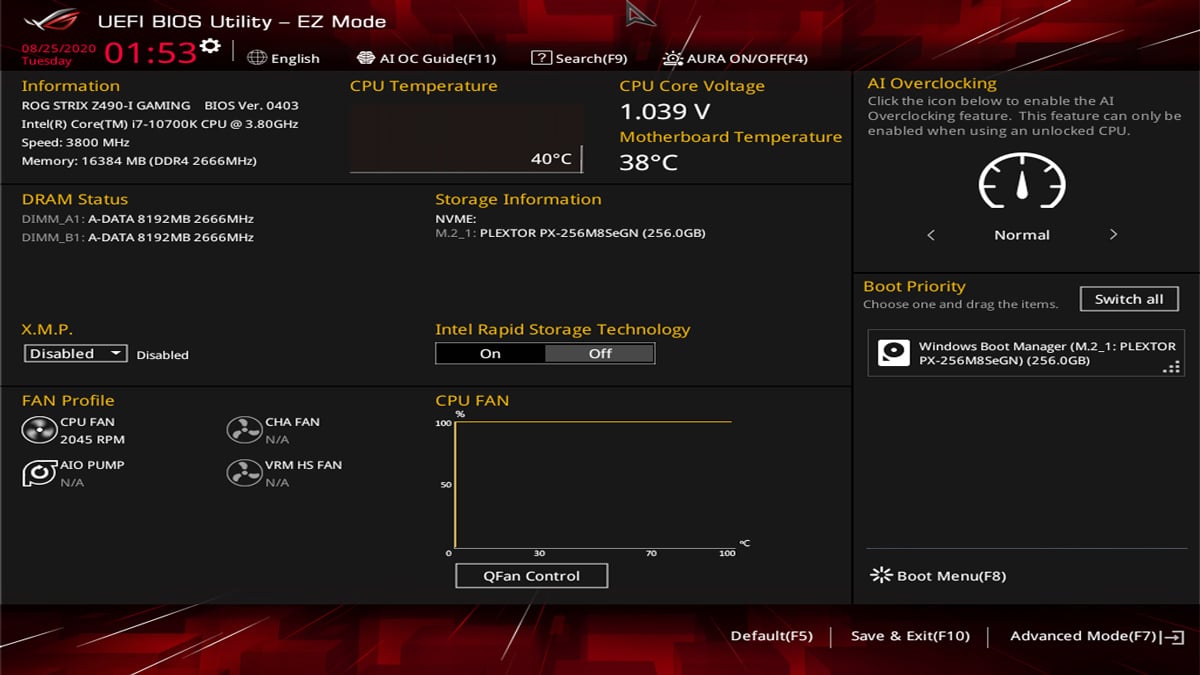 ASUS Z490 I Gaming BIOS UEFI 1