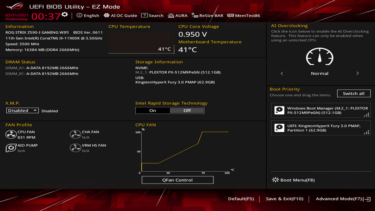 ASUS Z590 I Gaming BIOS UEFI 8