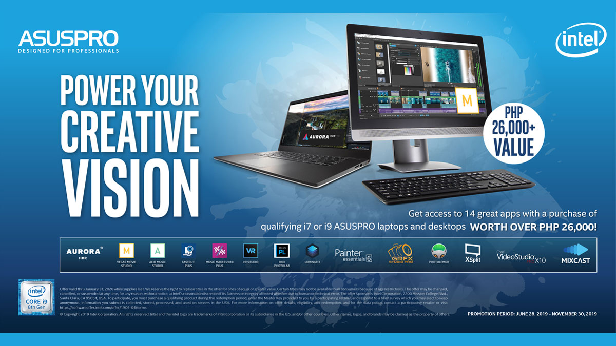 ASUSPRO and Intel Launches Ultimate Creativity Pack Promo