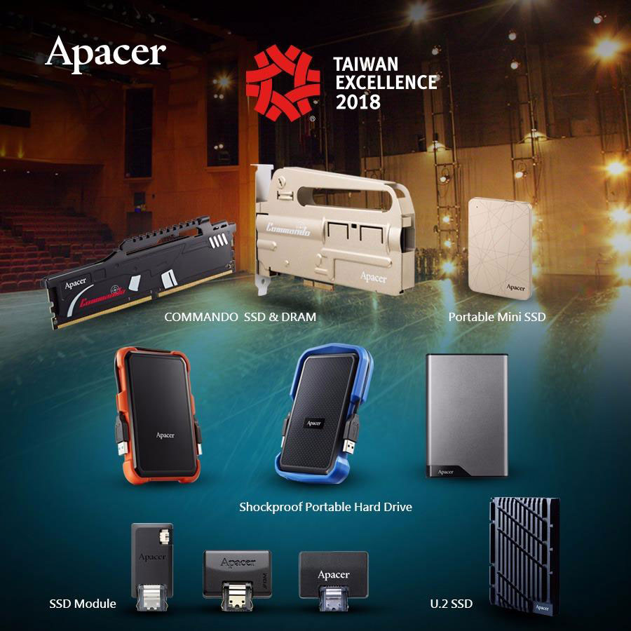 Apacer Awarded Again by 26th Taiwan Excellence