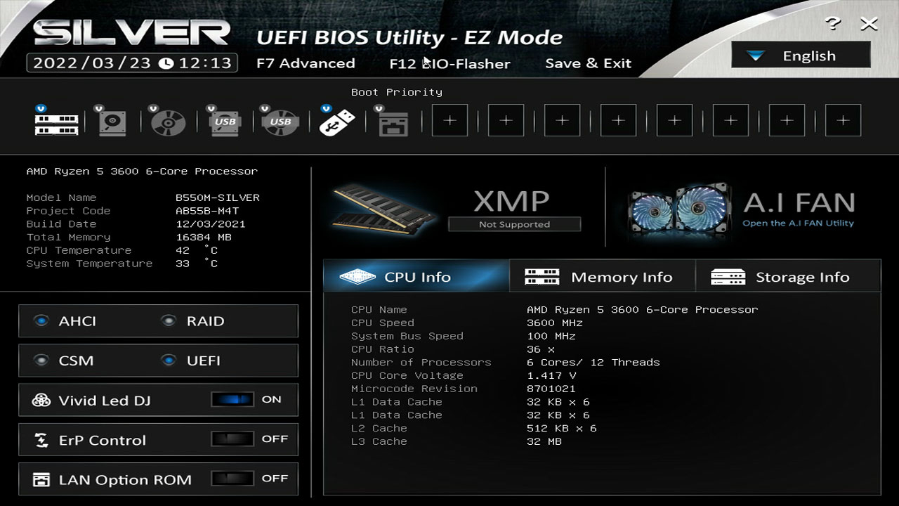 BIOSTAR B550M Silver UEFI BIOS 3