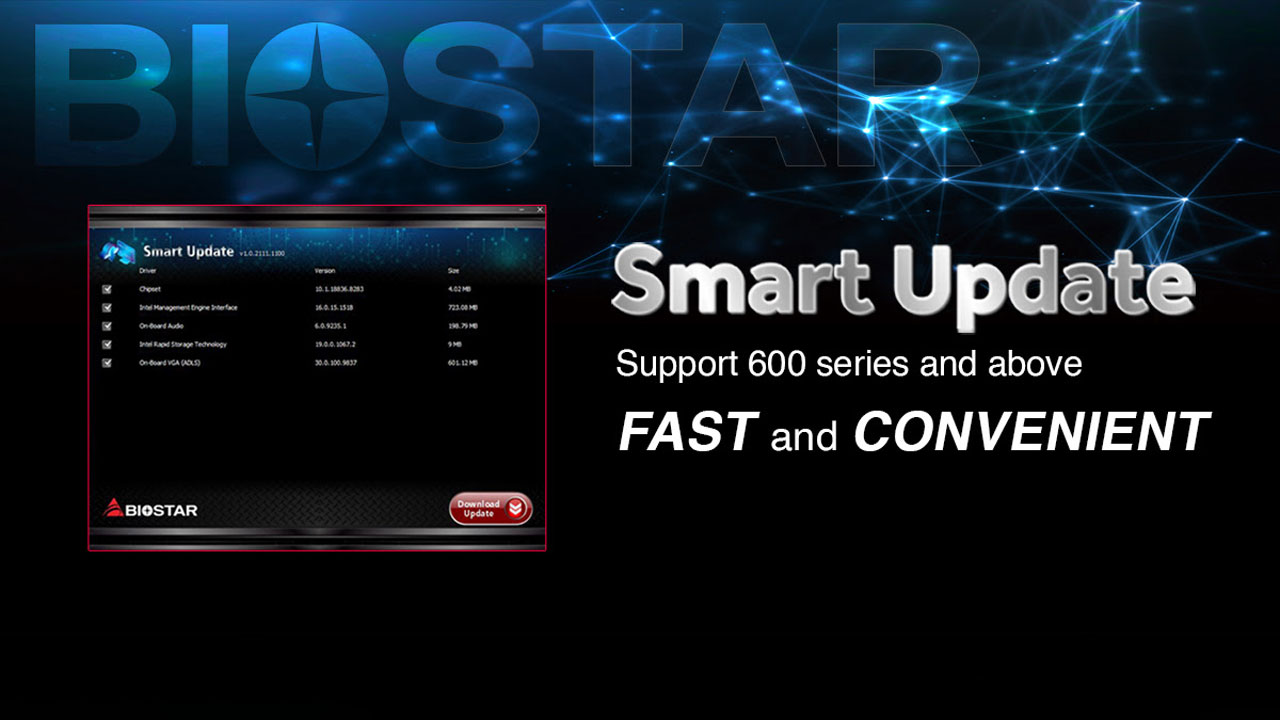 BIOSTAR Announces Smart Update Utility Software