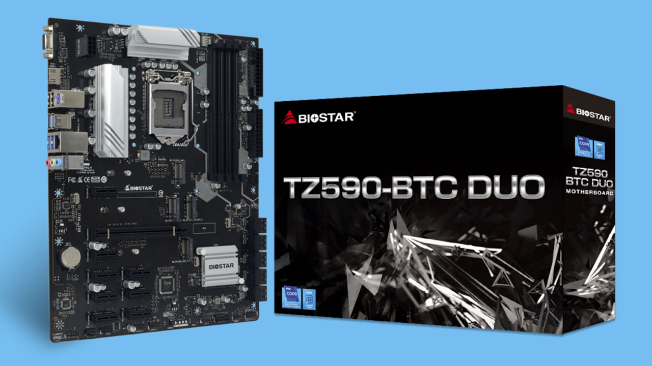 BIOSTAR Announces TZ590-BTC Duo Mining Board