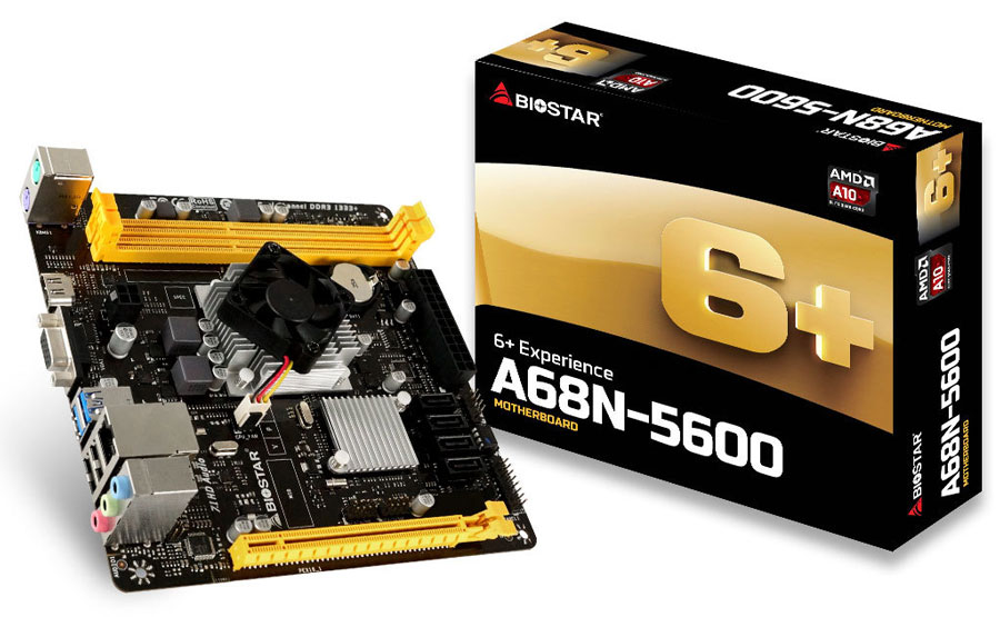 BIOSTAR Rolls Out A68N-5600 SoC Motherboard for SFF and HTPCs