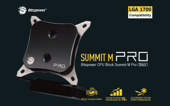 Bitspower Unveils Summit M Pro CPU Water Block