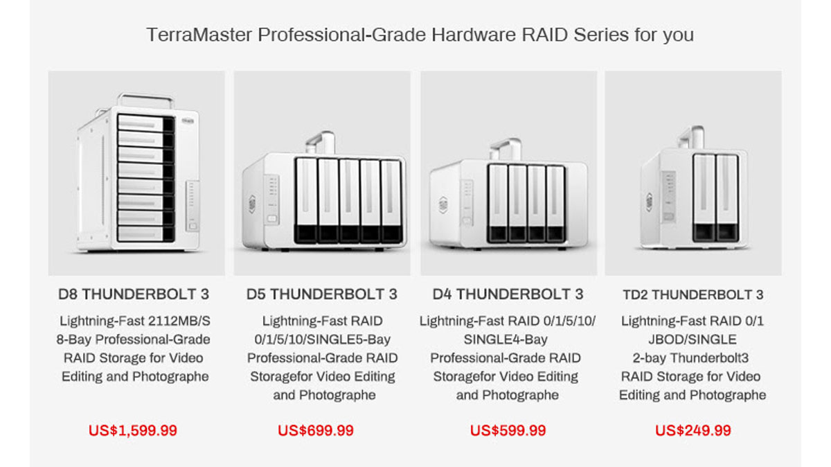 Choosing TerraMaster Thunderbolt 3 PR 1