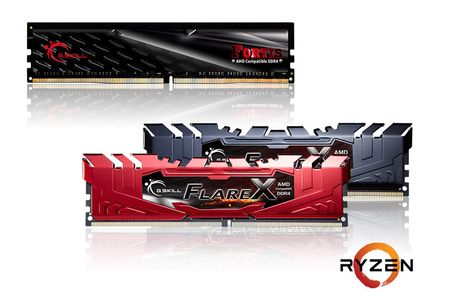 G.SKILL Announces The Flare X and FORTIS Memory Kits For AMD Ryzen