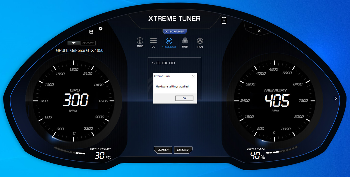 GALAX GTX 1650 EX OC Software 2