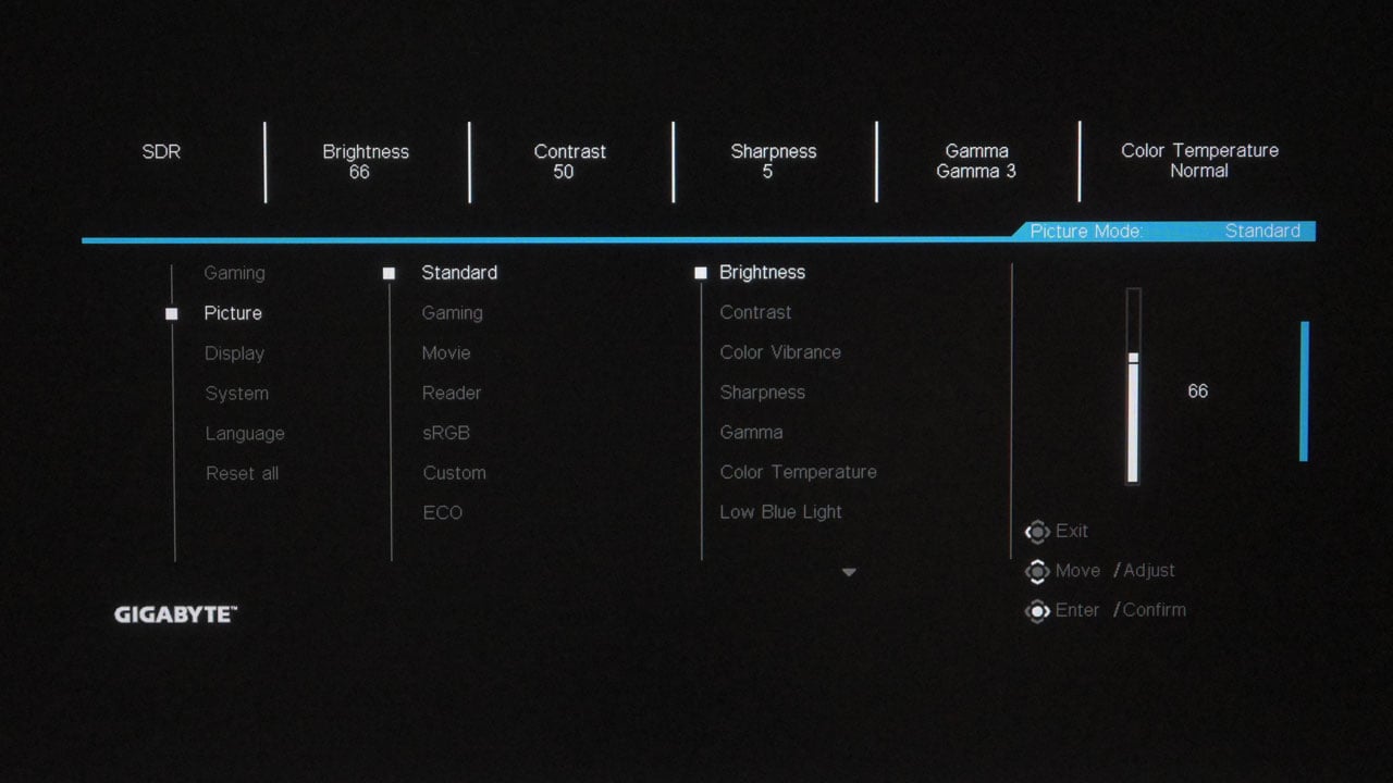 GIGABYTE GS25F2 200 Hz Gaming Monitor Review GIGABYTE GS25F2 200 Hz Gaming Monitor OSD 2