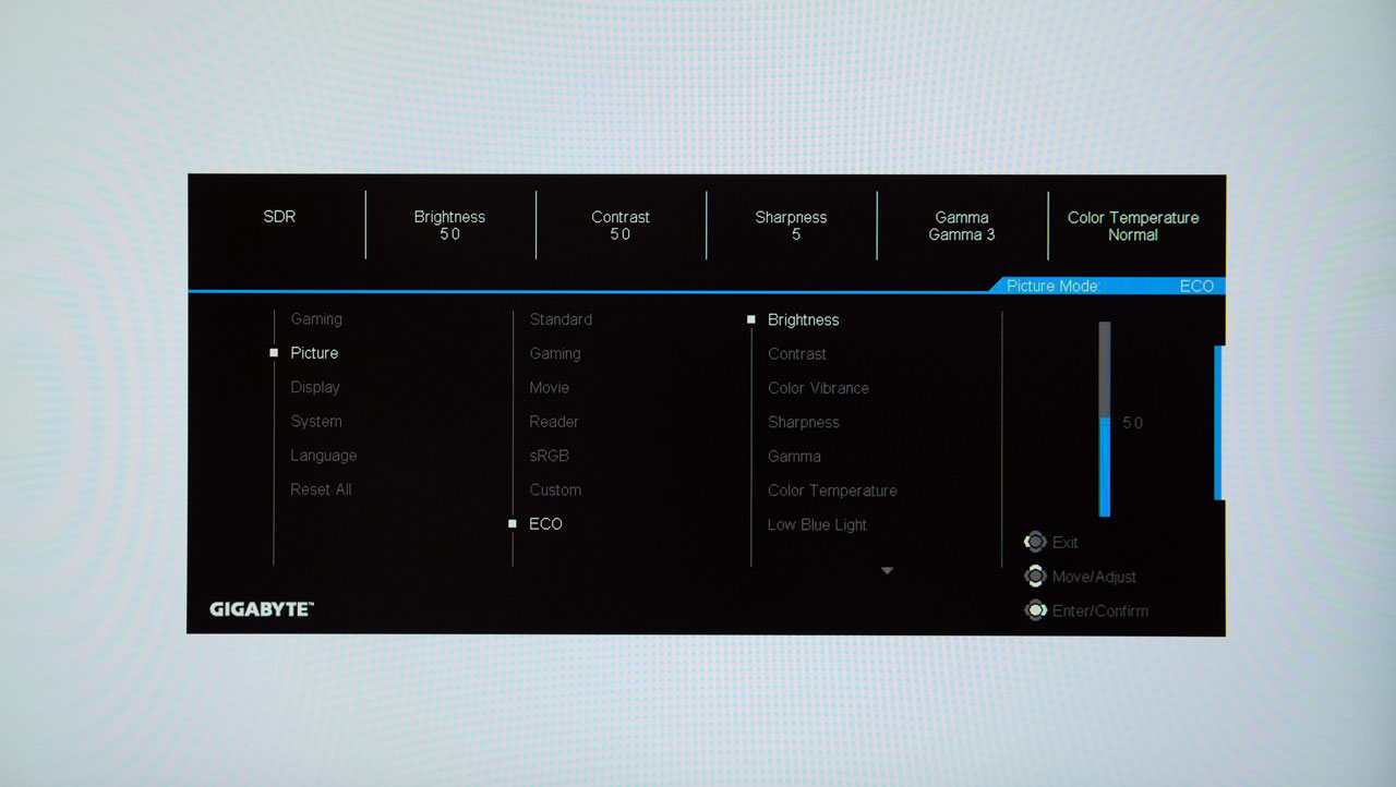 GIGABYTE GS27FA Monitor OSD 2