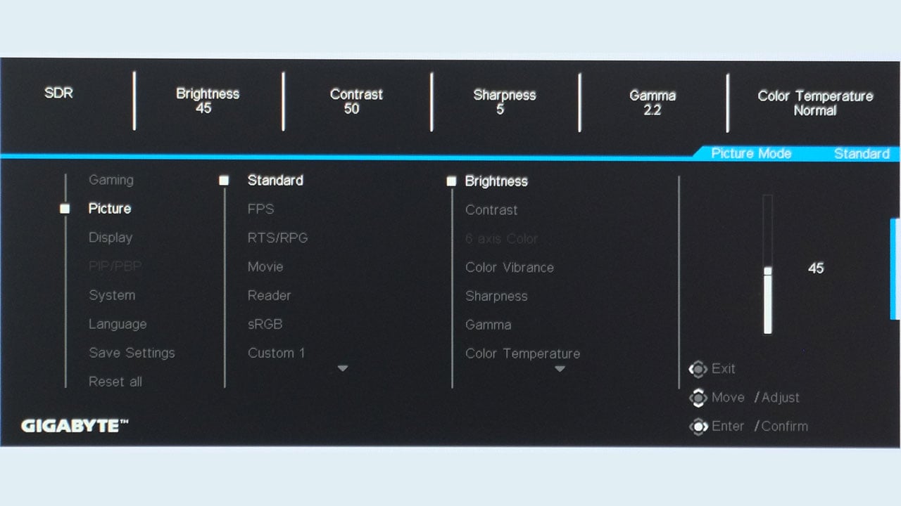 GIGABYTE M27QA OSD 2