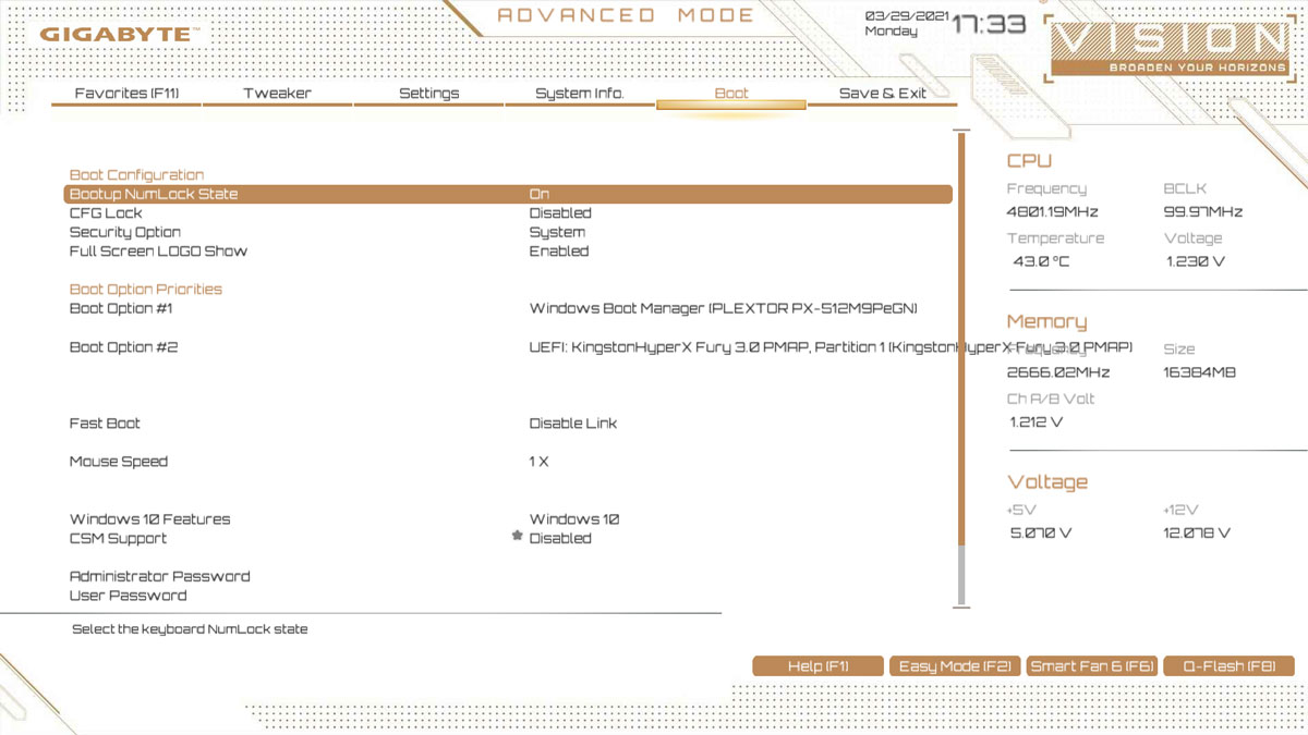 GIGABYTE Z590I Vision D UEFI 5