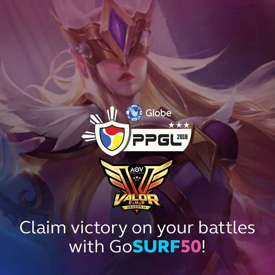 Globe Offers GoSURF50 for Arena of Valor Gamers