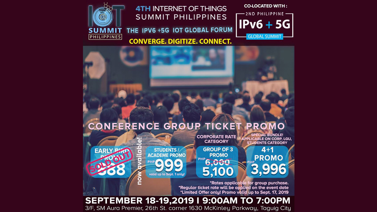 IoT Summit PH 2019 To Feature IPv6 and 5G