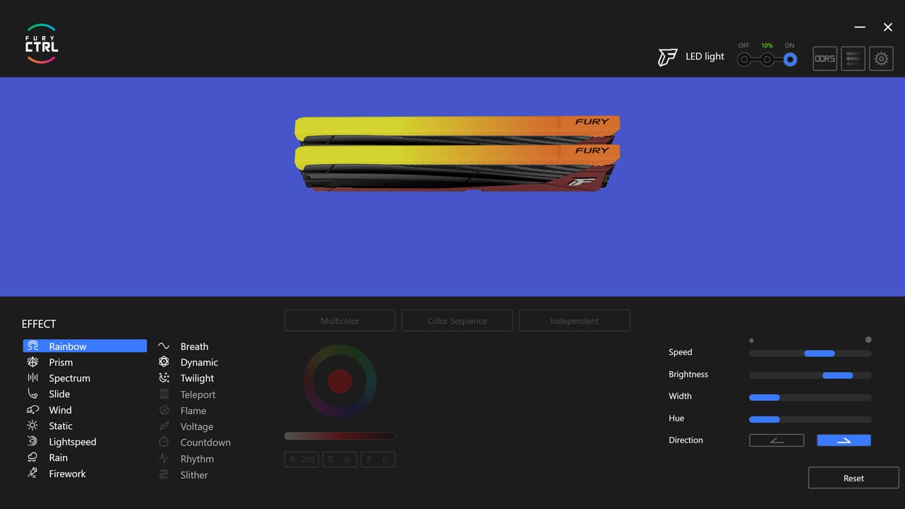 Kingston FURY Renegade DDR5 8000 RGB LE Software 2