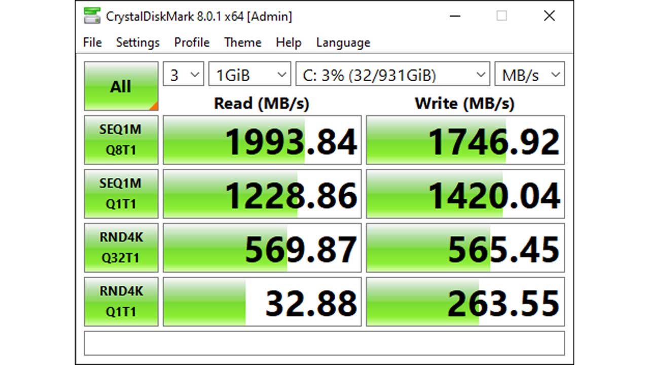 Kingston NV1 1TB Benchmark 1