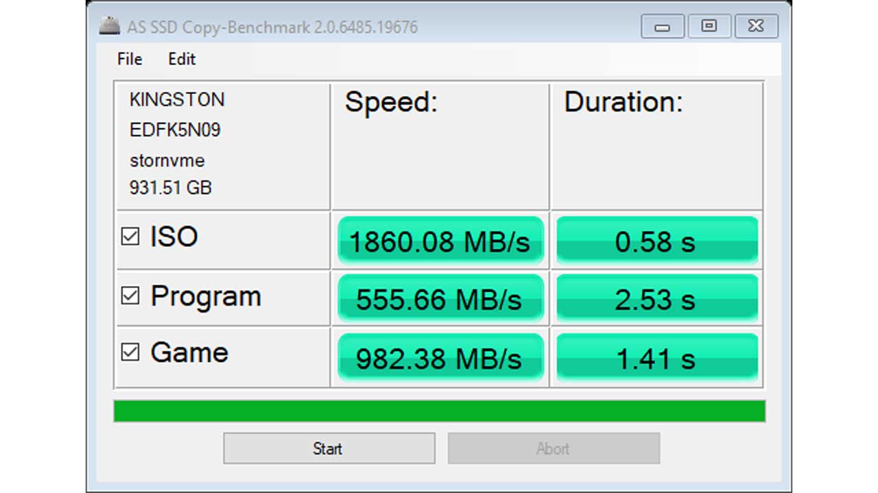 Kingston NV1 1TB Benchmark 2