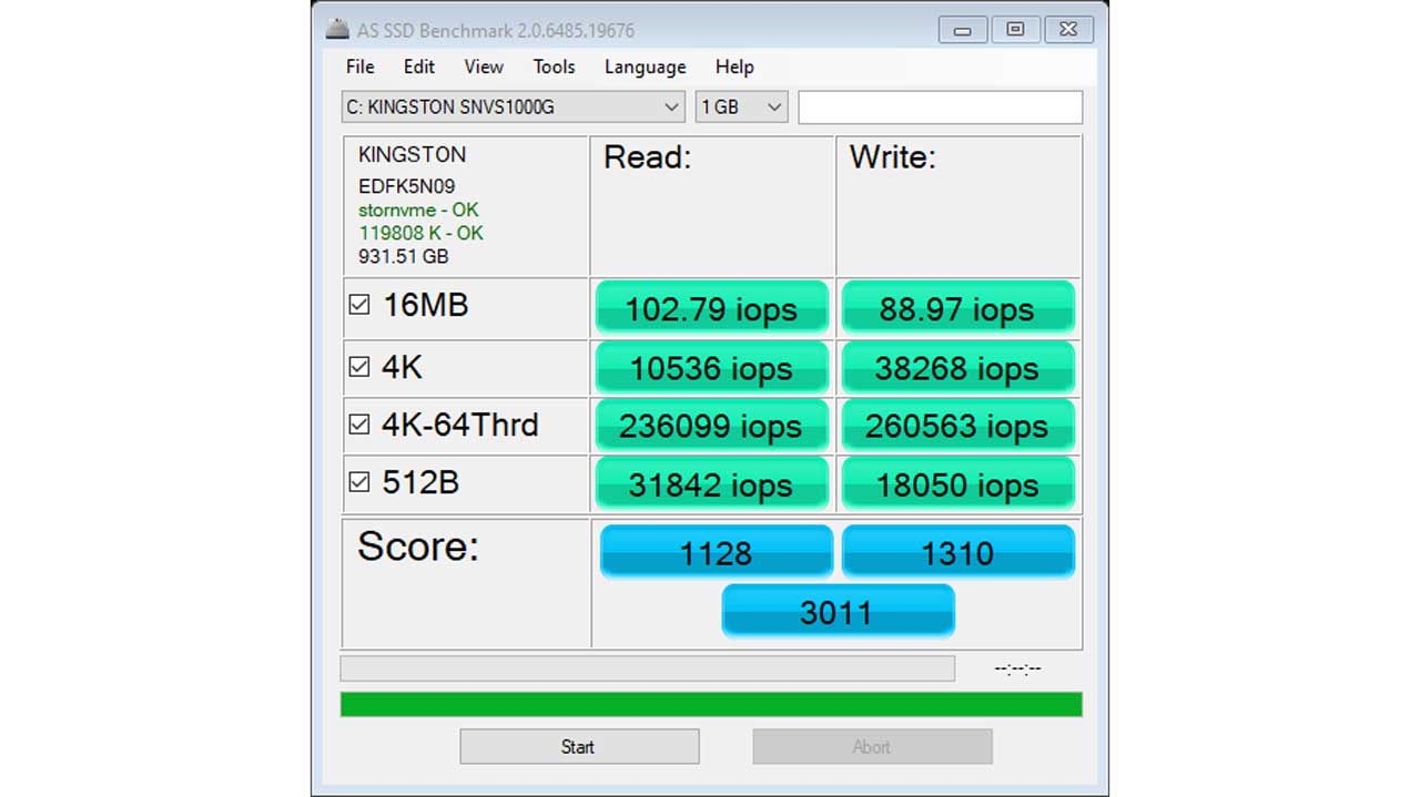 Kingston NV1 1TB Benchmark 4