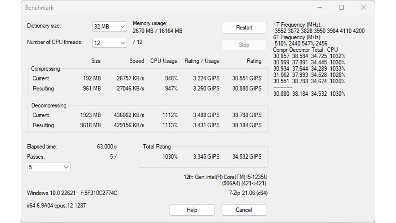 MSI Cubi 5 12M Benchmarks 3