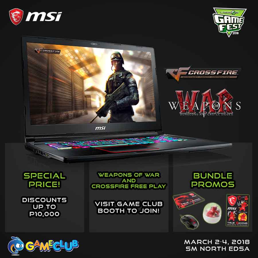 Experience MSI Gaming Laptops at Game Fest 2018