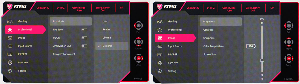 MSI Optix MPG27CQ OSD (2)