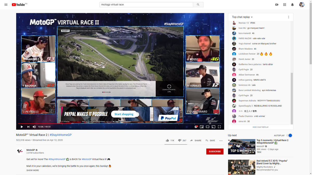 MotoGP VirtualRace Youtube