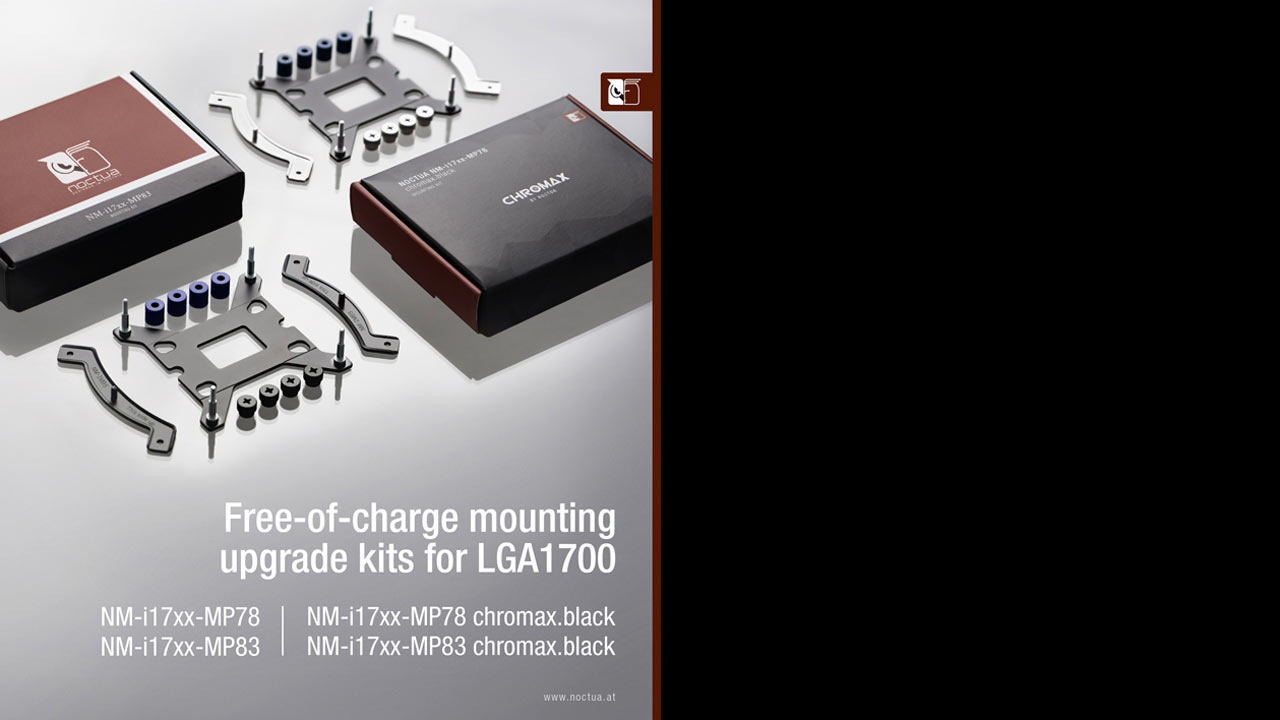 Noctua Announces Free Mounting Upgrades for Socket LGA1700