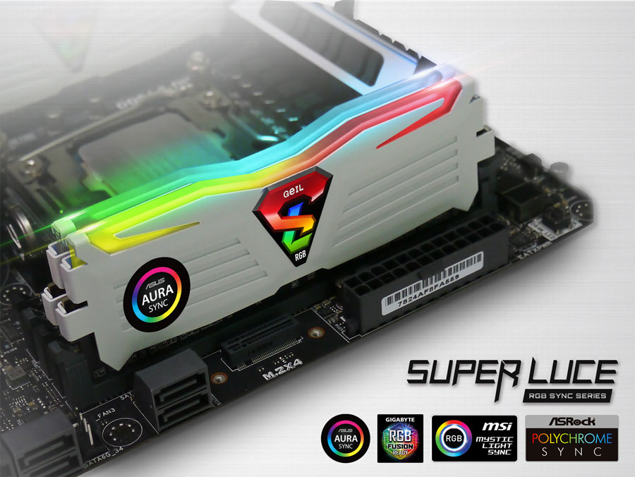 GeIL Launches Additions to its SUPER LUCE RGB Sync DDR4 Lineup