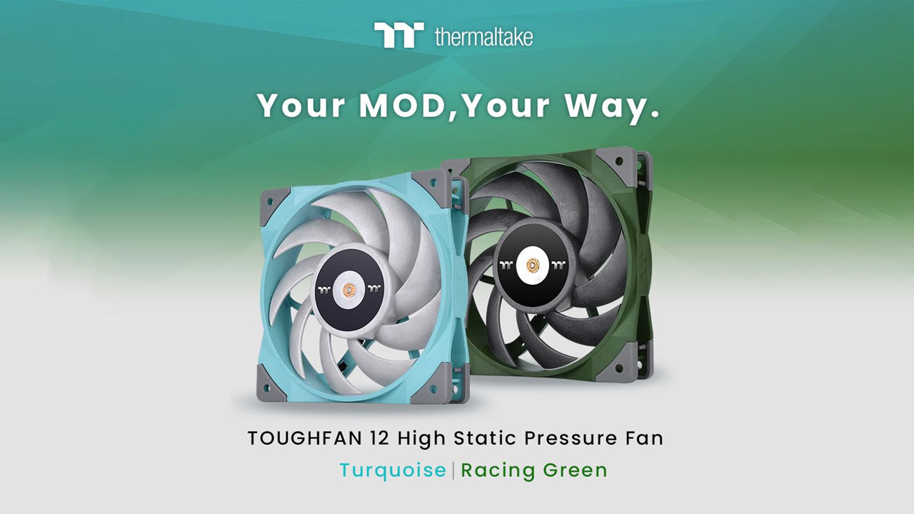 Thermaltake Debuts TOUGHFAN 12 in Turquoise and Racing Green