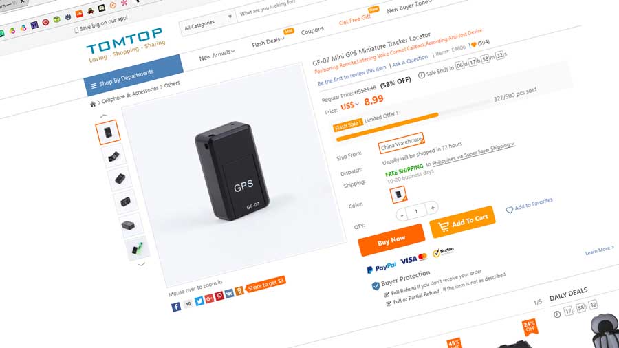 Budget Oriented GF-07 Mini GPS Tracker on Sale at TomTop